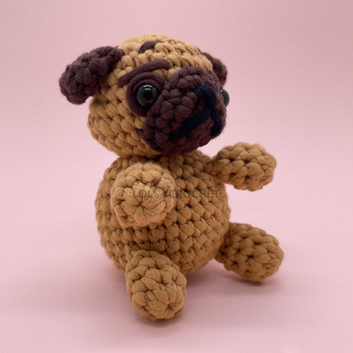 Brown Pug - Crochet Kit