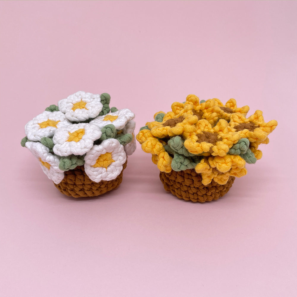 Sunflower & Daisy Coasters - Crochet Kit