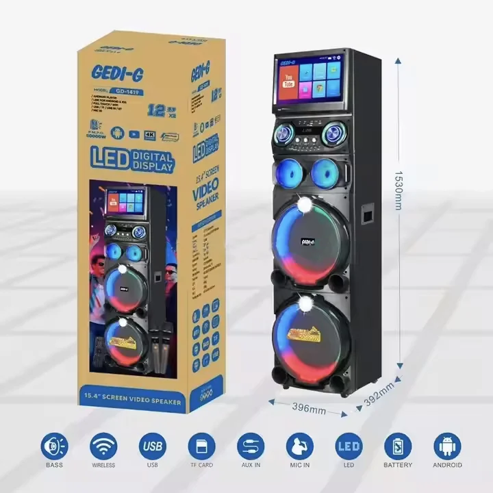 ⚡Last Day 50% OFF🎤 GD-1419 15.4” Video Speaker System