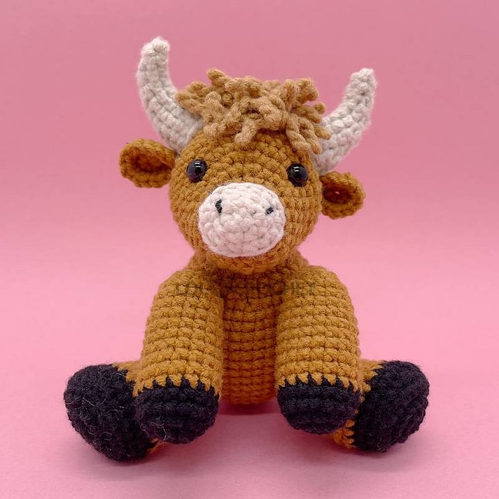LOLCROCHET Baby Highland Cow - Crochet Kit