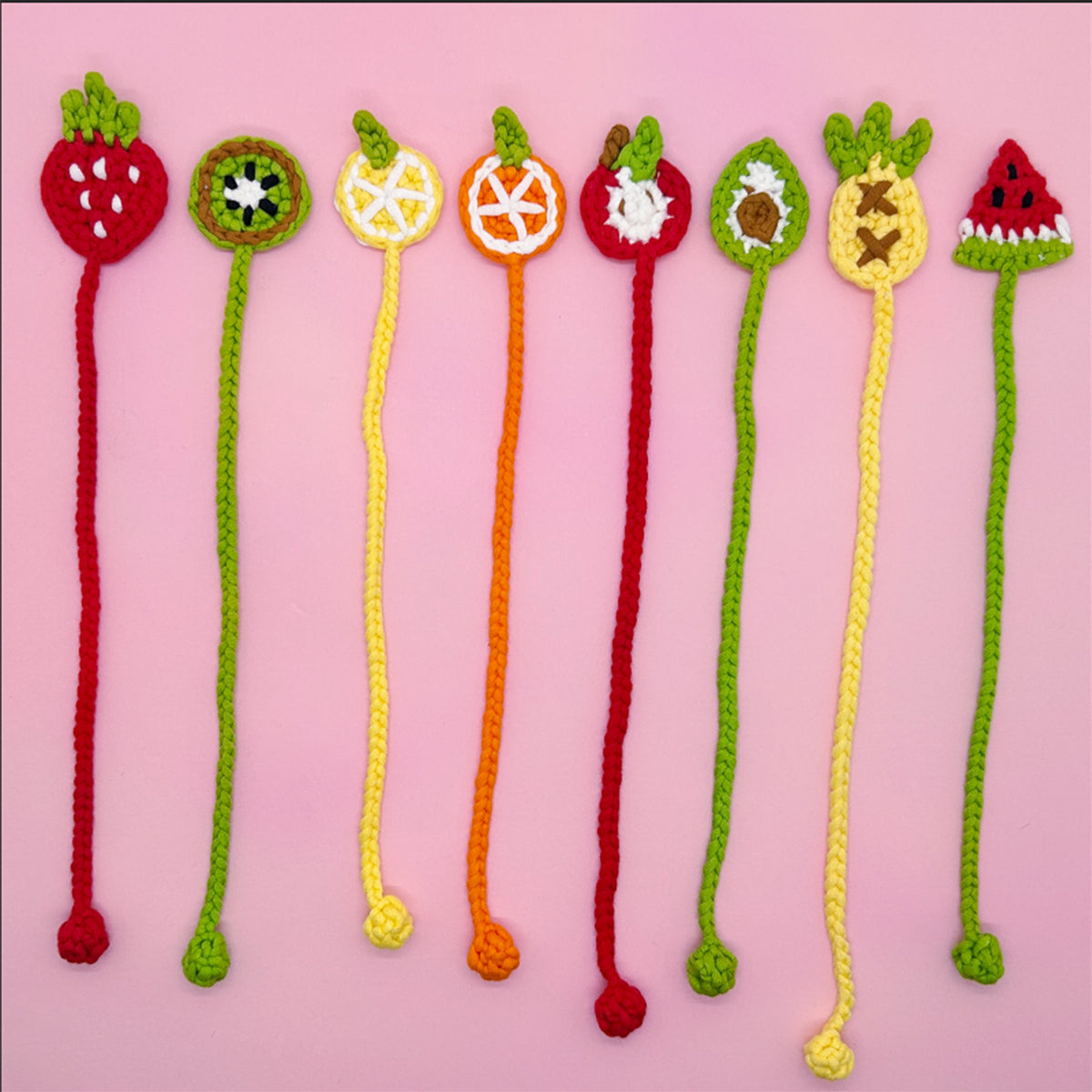 Fruit-Themed Bookmarks - Crochet Kit